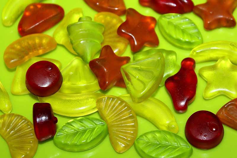 gelatina profumata realizzata in stampini per una decorazione più evoluta