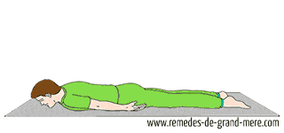 Exercice de yoga - position pour détendre les muscles du dos