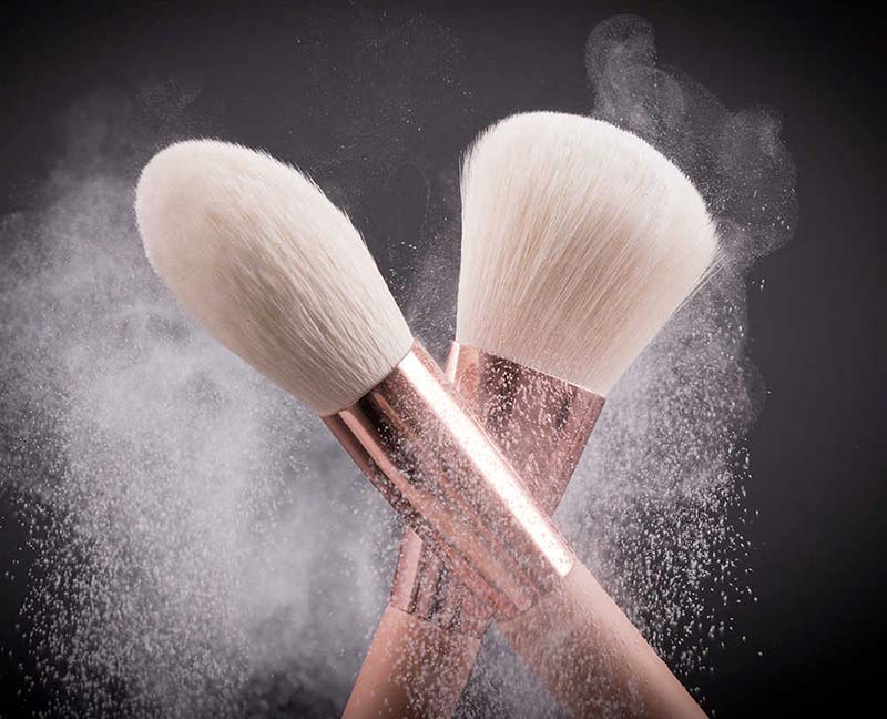 pinceaux maquillage poudre matifiante naturelle maison