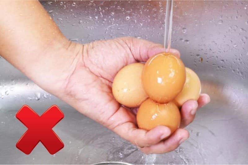 Moeten eieren worden gewassen voordat ze worden gegeten?