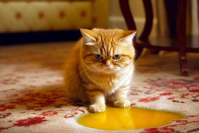 Comment nettoyer l'urine de chat naturellement