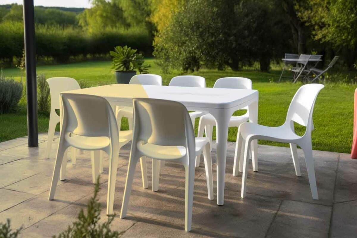 comment déjaunir chaises de jardin en plastique blanc