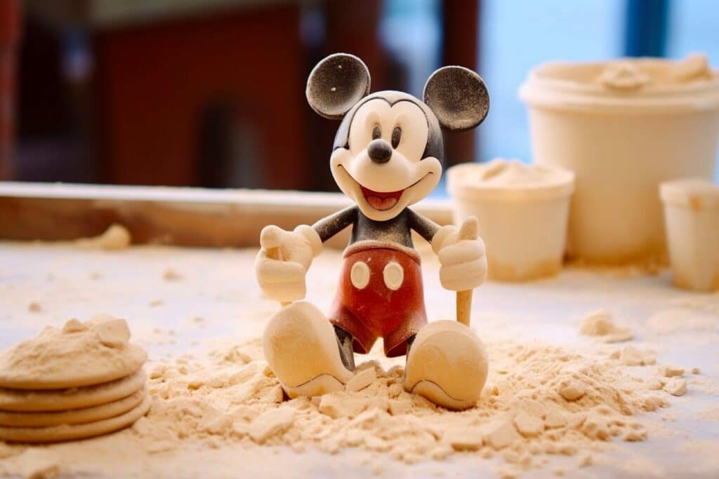 comment modeler Mickey en pâte à sel