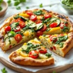 Moelleuse et ensoleillée, la focaccia aux légumes et pesto de fanes à partager sans complexe cet été