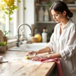 Son plan de travail était terne, rayé, fatigué… et pourtant cette méthode naturelle l’a rendu comme neuf