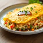 Omurice : on fond pour cette omelette japonaise ultra moelleuse au riz twistée de légumes croquants
