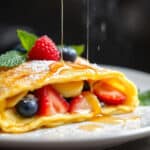 Moelleuse, dorée et pleine de fruits, cette omelette sucrée ultra originale est à savourer au goûter sans attendre