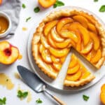 Recette : la tarte fine aux pêches et miel ultra rapide, dorée et fondante à partager sans attendre