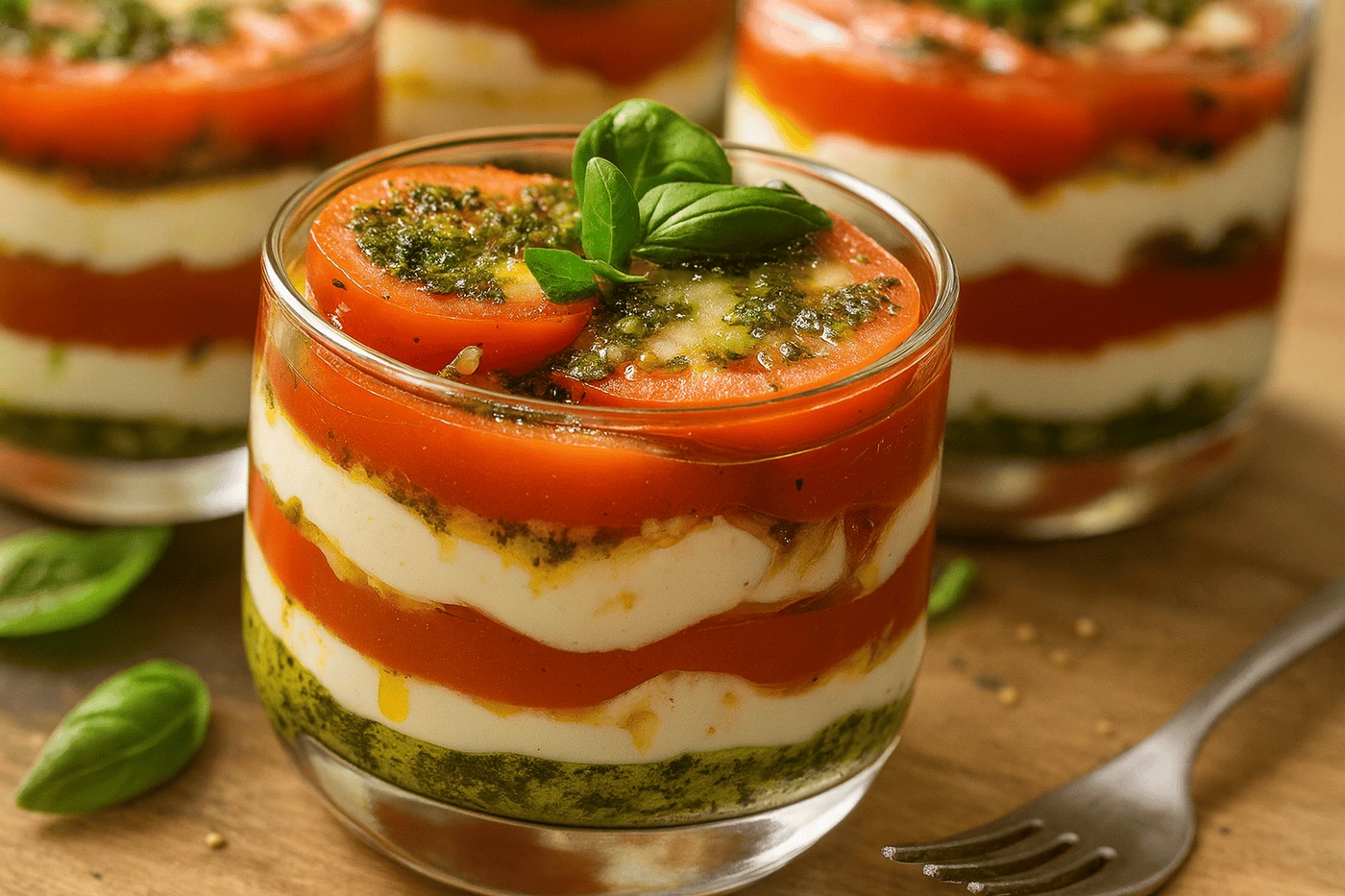 Tiramisu façon caprese : l'Italie en verrine