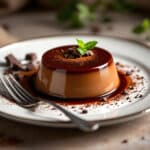 Après l'avoir goûté, vos invités ne vous demanderont plus jamais autre chose que de refaire ce flan au chocolat !