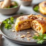 Feuilleté croustillant et farce fondante : voici la pastilla individuelle aux saveurs poulet-amandes façon express !
