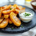 Inattendues et ultra croustillantes : les frites de polenta dorées au parmesan à plonger dans une sauce fraîche