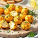 Ces boulettes au fromage frais et herbes dorées à l'apéro sont l’apéro d’été que vous allez adorer picorer !