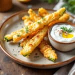 Ultra croustillantes et ultra bonnes : les tempuras de courgettes à tremper dans une sauce fraîche au citron