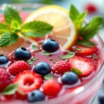 Cette soupe glacée aux fruits rouges, citron et menthe aussi fraîche que légère et bonne va vous faire chavirer cet été !