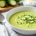 Soupe courgette et fromage frais : le velouté qui associe simplicité, légèreté et saveurs crémeuses pour toute la famille